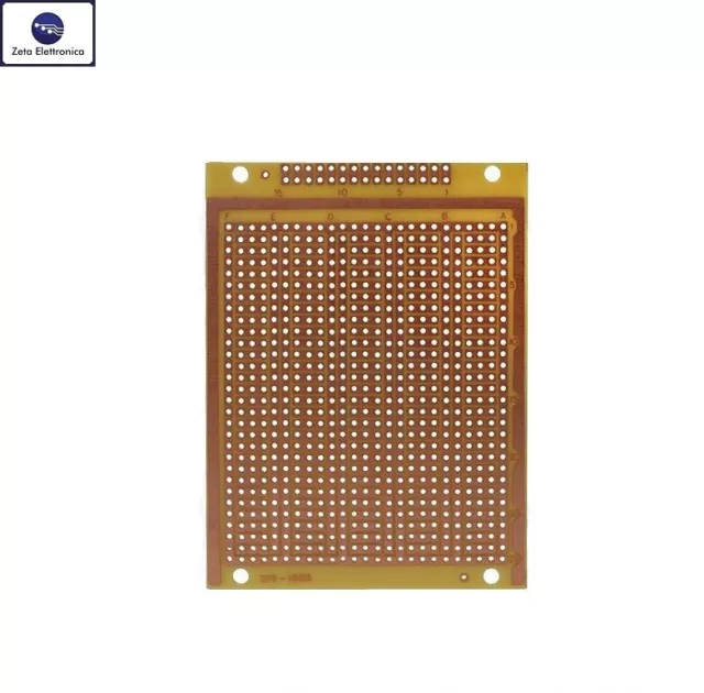 BASETTA MILLEFORI SCHEDA SPERIMENTALE PIASTRA PCB MONOFACCIA VETRONITE 95x72