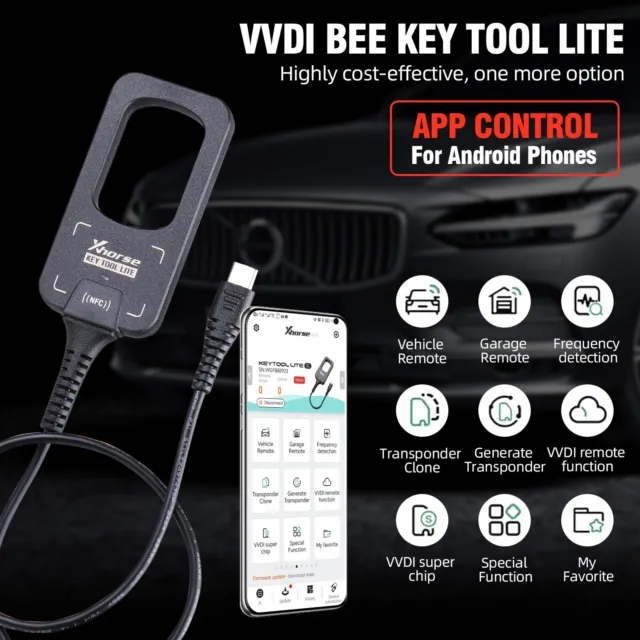 Xhorse VVDI BEE Key Tool Lite Frequency Detection Generate Remote / Transponder