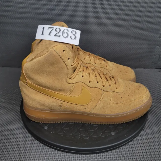 Nike Air Force 1 Wheat High Shoes Womens Sz 8.5 Brown Sneakers Trainers