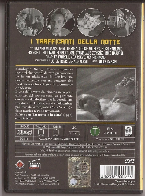 I TRAFFICANTI DELLA notte dvd Jules Dassin 1950 EUR 6,00 PicClick IT