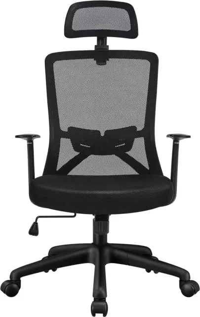 Ergonomic Office Chair, Adjustable Computer Chair Heavy Duty Mesh Swivel Chair w