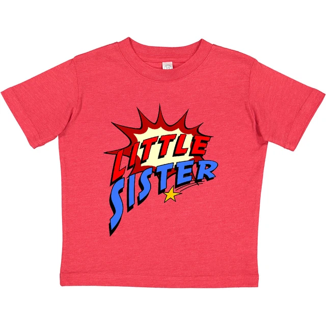 Inktastic Little Sister Superhero Toddler T-Shirt Super Hero Comic Book Sis Gift