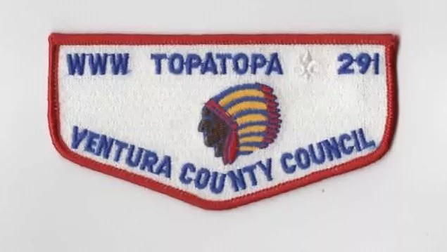 OA Topa Topa Lodge 291 Flap RED Bdr. Ventura County Council 57 Camarillo, CA [KY
