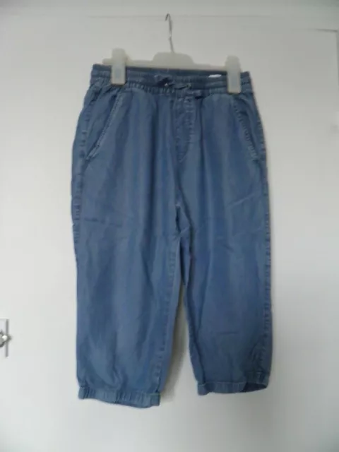 Superbe Pantacourt Bleu Aspect Denim H&M Fille Taille 11-12 Ans