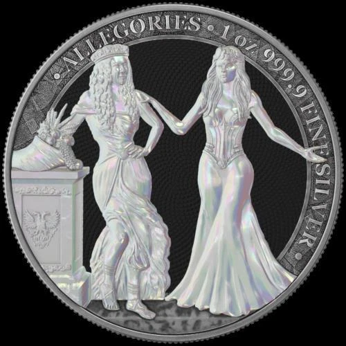 Germania 2020 5 Mark -Italia & Germania - Holo - 1 Oz Silver Coin