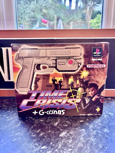 TIME CRISIS WITH G-Con 45 Light Gun Boxed Playstation PS1