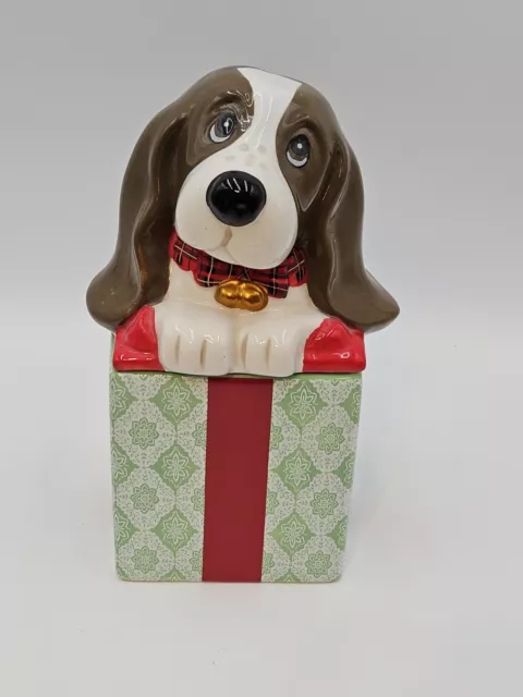 Pioneer Woman Christmas Holiday Cookie Jar Dog Charlie the Basset Hound Retired