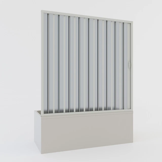 Mampara De Bañera Plegable Pvc Blanco H 150 140 Cm Apertura Lateral Reducible