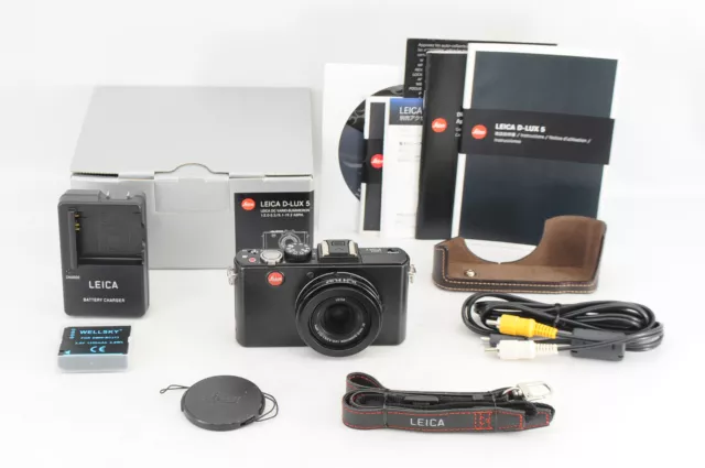 ☆Near MINT ㏌ Box☆ LEICA D-Lux 5 Black Digital Camera From JAPAN *183