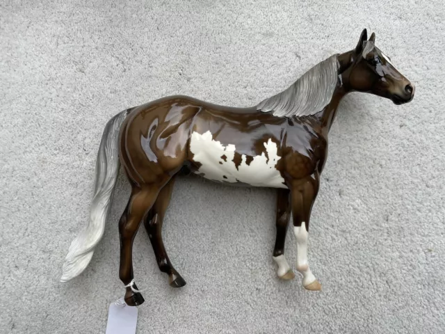 OOAK Breyer Peter Stone Ideal Stock Horse DAH Glossy Dapple Silver Bay Pinto LSQ