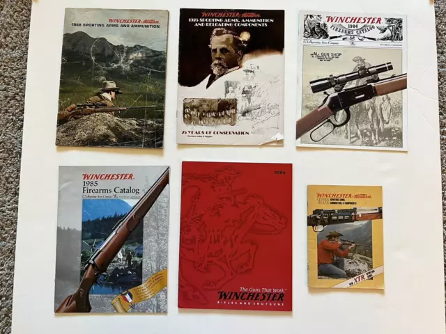 6 Vintage WINCHESTER Catalogs 1968-1975-1978-1984-1985-2006