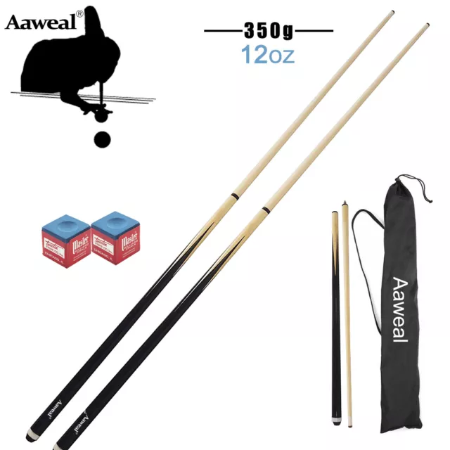 57" Billiard Pool Cue Snooker Stick Detachable High Quality Wooden 2-Section