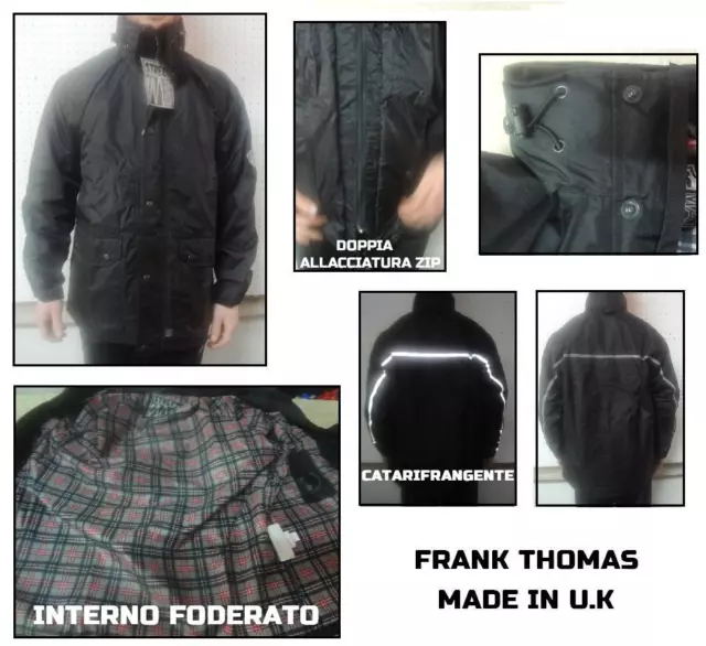 Giacca antipioggia Jacket Moto Scooter viaggio FRANK THOMAS "Milano" XXL