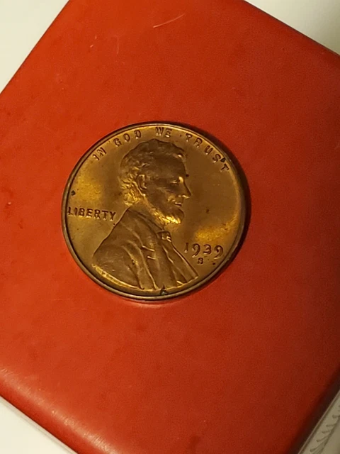 1939-S San Francisco mint lincoln cent wheat penny uncirculated UNC BU Red