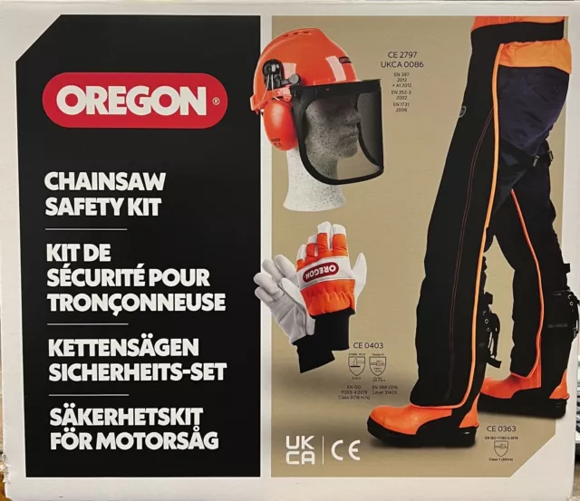 OREGON Kit Sicurezza Sega include Guanti Casco Leggings