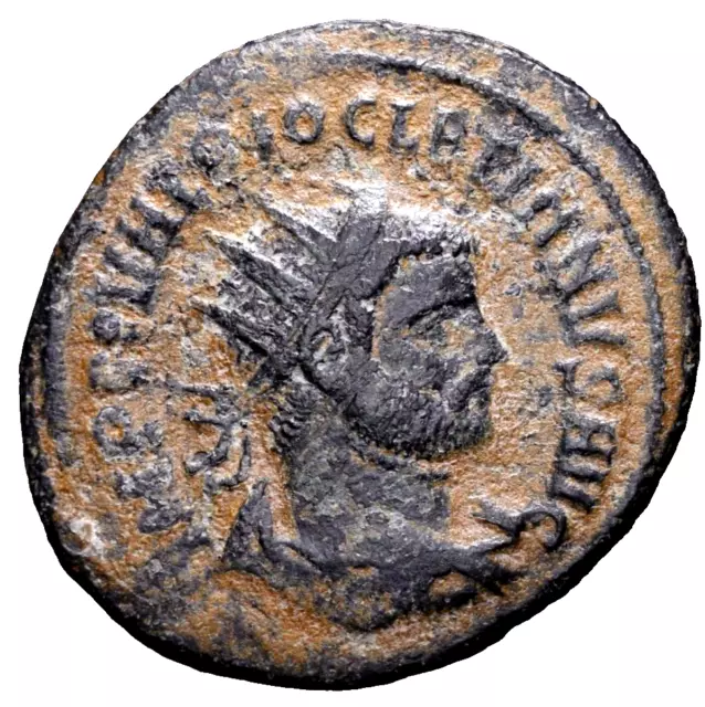 Diocletian, 284-305. Antoninianus (bronze, 3.92 g, 22 mm). IMP C C VA Roman Coin