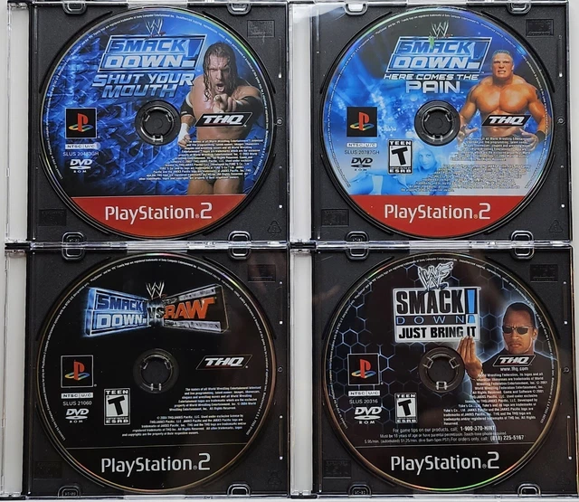 LOT OF WWE WWF SmackDown Sony PlayStation 2) PS2 Games FREE