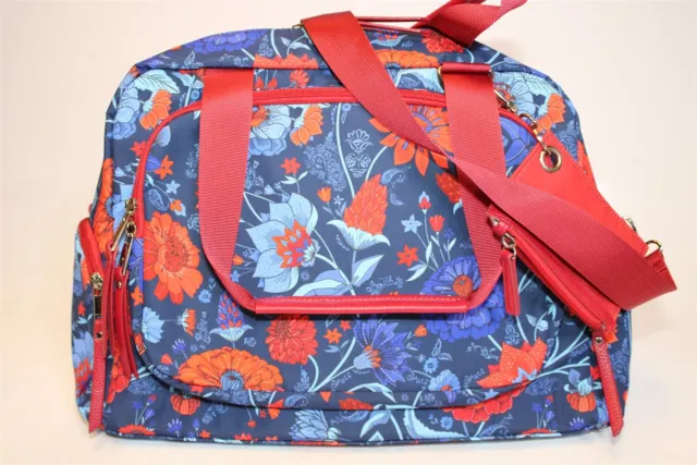 Samantha Brown NEW To Go Large Floral Print Crossbody Travel Bag