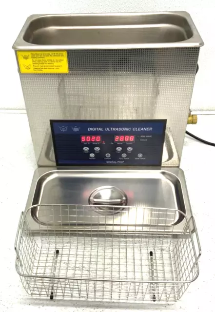 Digital Pro Plus TH-SPQXJ-30A 6L SS Heated Ultrasonic Cleaner Timer Tank Vevor
