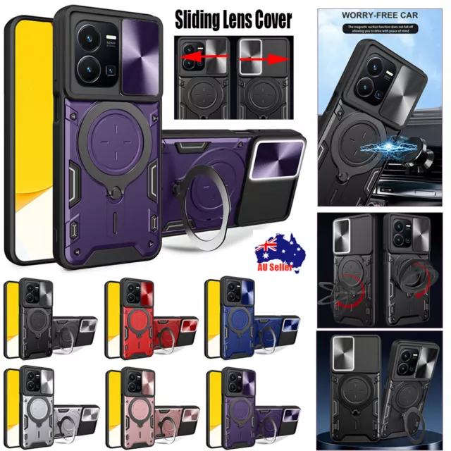 For Vivo Y11s Y20 Y21 Y22 Y30 Y33 Y35 Case Magnetic Rotate Ring Stand Lens Cover