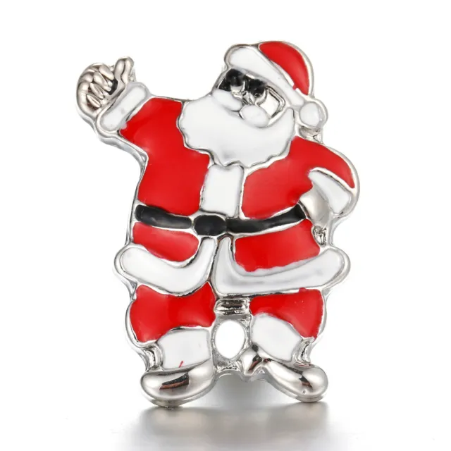 1pcs Crystal Santa Claus Ginger Snap Button For Noosa Necklace/Bracelet N873