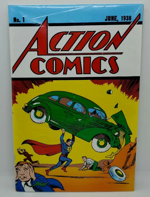 Factory Sealed! Superman Action Comics #1 June 1938 Reprint w/COA Mint! 🔥