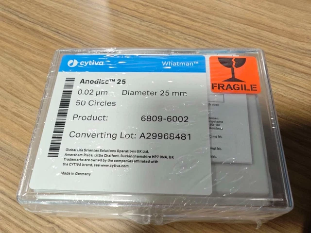 Whatman Anodisc AAO with Support Ring, 25 mm diameter, 0.02 um pore size