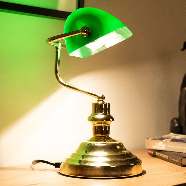 Lampe De Bureau Ministère Old England Studio Cloche BLEUE En