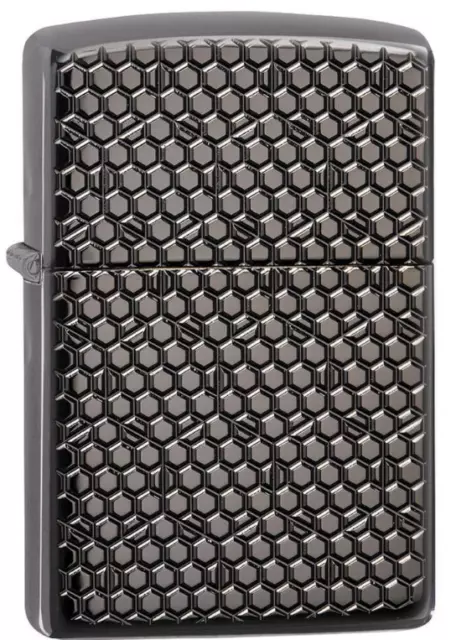 Zippo -Zippo - Armor Deep Carved - Hexegon Design - 49021  - Bnib