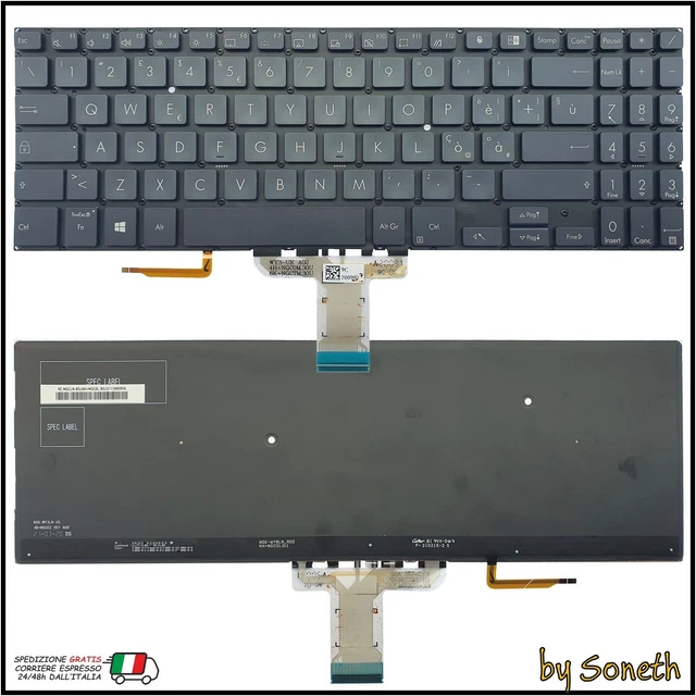 TASTIERA ITALIANA PER Asus Transformer Book Flip Tp550Ld-Cj005H - Foto 11