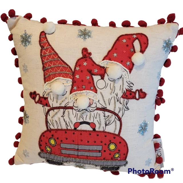 Almohada City Chic Gnomos vacaciones de Navidad