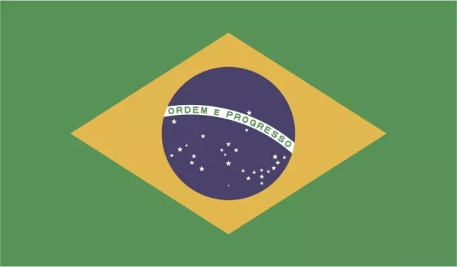 Set 6 Adesivi Bandiera Brasile Brazil Flag Stickers Auto Vinile Vinyl Impermeabi