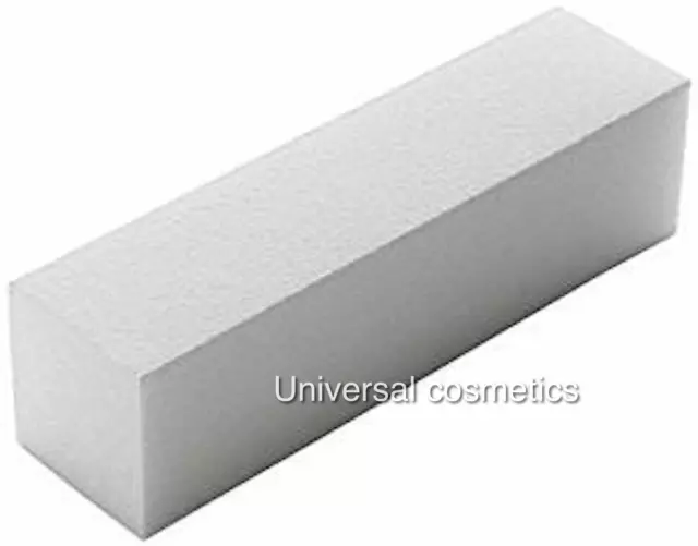 White Nail Sanding Buffer Block Manicure 100/100 GRIT- The Edge!