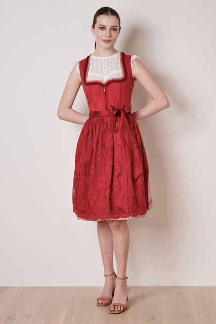 Krueger Dirndl " Zora " Spitzenschürze 416365 Rosso 60cm 2