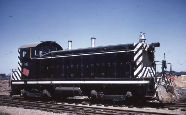 MT&W Railroad Train Locomotive 90 TOMAHAWK WI Duplicate 1967 Photo Slide