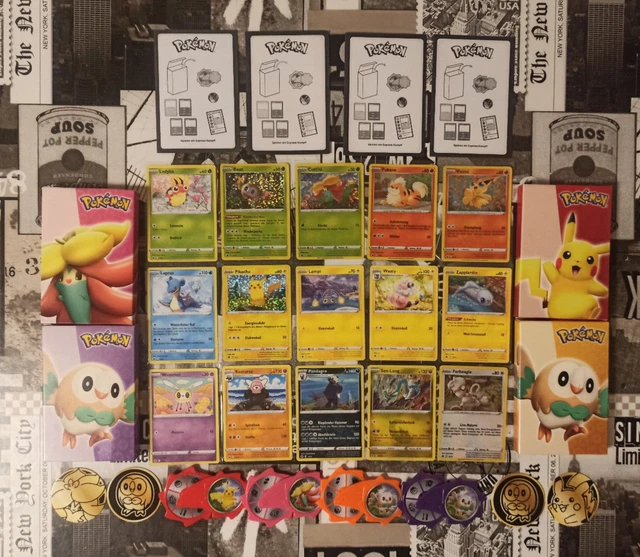MASTERSET Komplettset ALLE 15 Pokemon Karten McDonald's 2022 in Hüllen & ZUBEHÖR