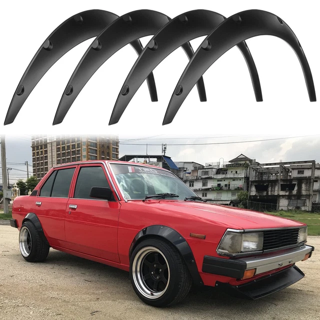 4.5& FENDER FLARE Extra Wide Body Kit Wheel Arches For Toyota Corolla