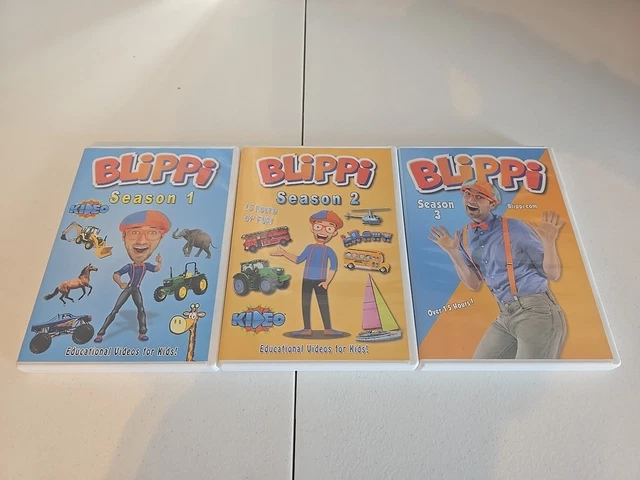 ORIGINAL BLIPPI DVD Disc Lot Seasons Volume 1 2 & 3 - Tested