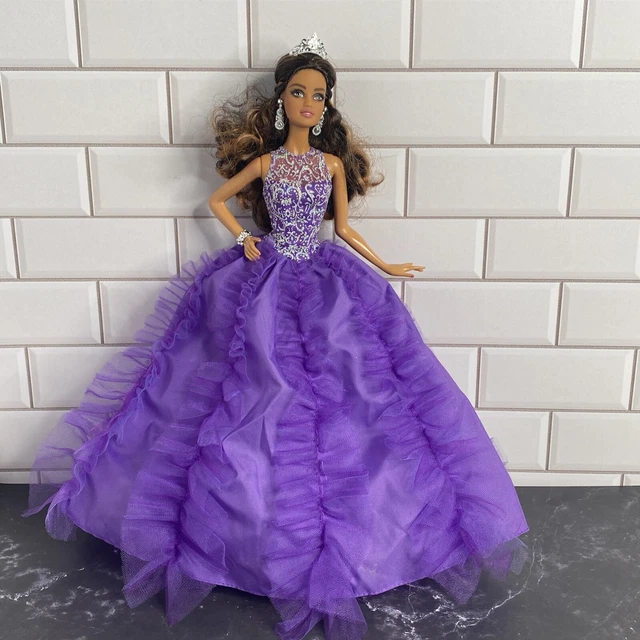 Mattel Barbie Doll Model Muse 2016 Quinceanera Purple Dress Gown Nice Look Mattel Barbie Doll Model Muse 2016 Quinceanera Purple Dress Gown Nice Look