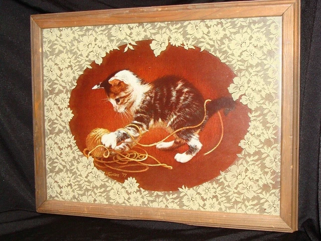Vintage Cat Playing With Ball Of Yarn Picture Culver Creations, Los Angeles Ca.