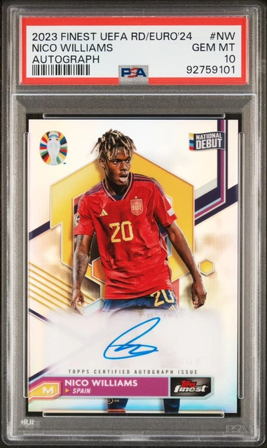 NICO WILLIAMS AUTO - Débuts nationaux - Topps Finest Road to EURO 2024