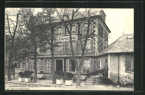 CPA La Roche-Guyon, L'Hotel, building view
