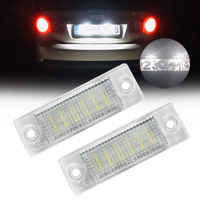 Lot 2 LED Éclairage Plaque Immatriculation Pour Renault Mégane 4, Clio 4/5, Scenic IV, Dacia Duster – Blanc 6500K