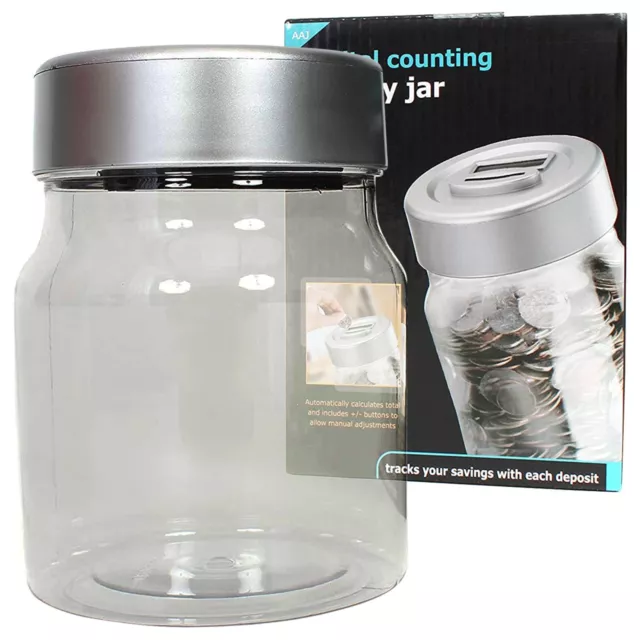 AAJ Digital Coin Counter Jar | Coin Bank Counting Money Box with LCD Display