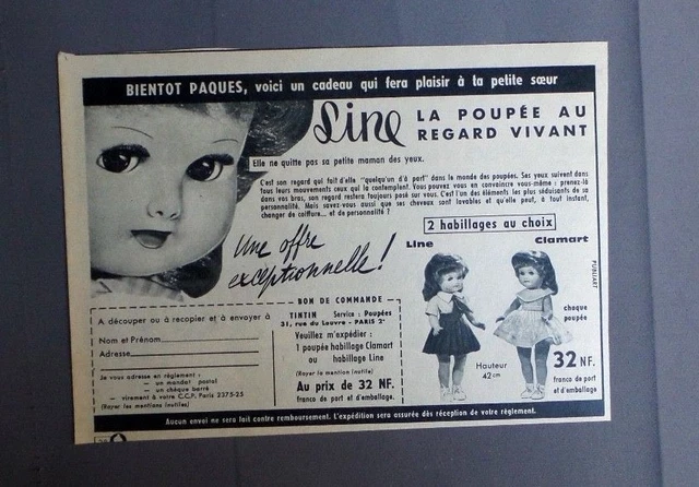 Ancienne poupée au regard suiveur marque POLYFLEX Made in France