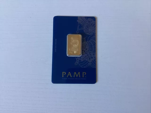 PAMP  1 X 10 g  24 ct .999 Pure Gold Bar .Bullion Minted UNSURE OF AUTHENTICITY