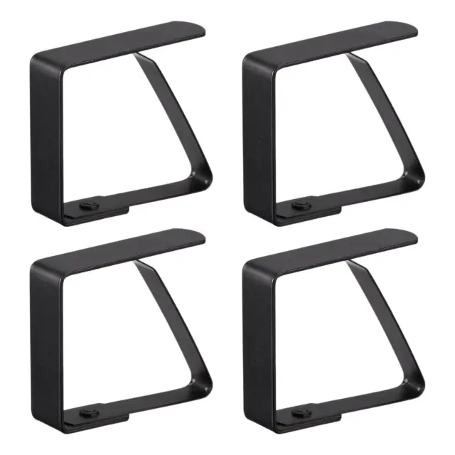 Tablecloth Clips 50mm x 40mm 420 Stainless Steel Table Cloth Holder Black 12 Pcs