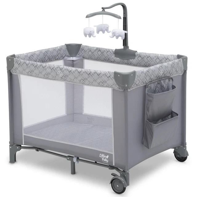 Little Folks by Delta Children LX Deluxe Play Yard with Removable Bassinet