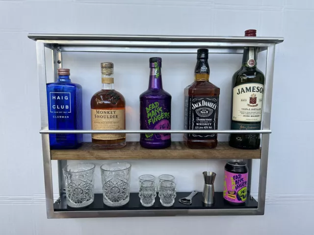 Wall Mounted Alcohol Display Shelf Bar