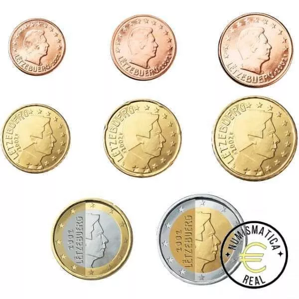 Luxemburgo Serie Euros 2024 -  8 Valores De 1 Cent A 2 Euros Sin Circular